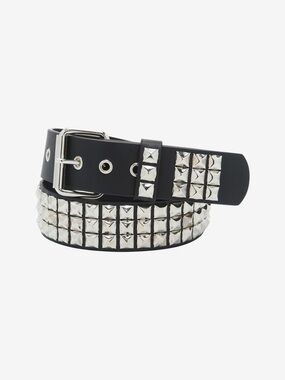 NWOT - Hot Topic Unisex Three Row Pyramid Stud Belt